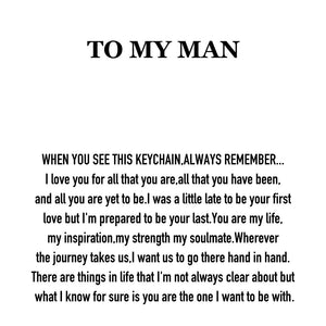 When You See This Keychain Always Remember-Personalized Keychain and Heart Necklace