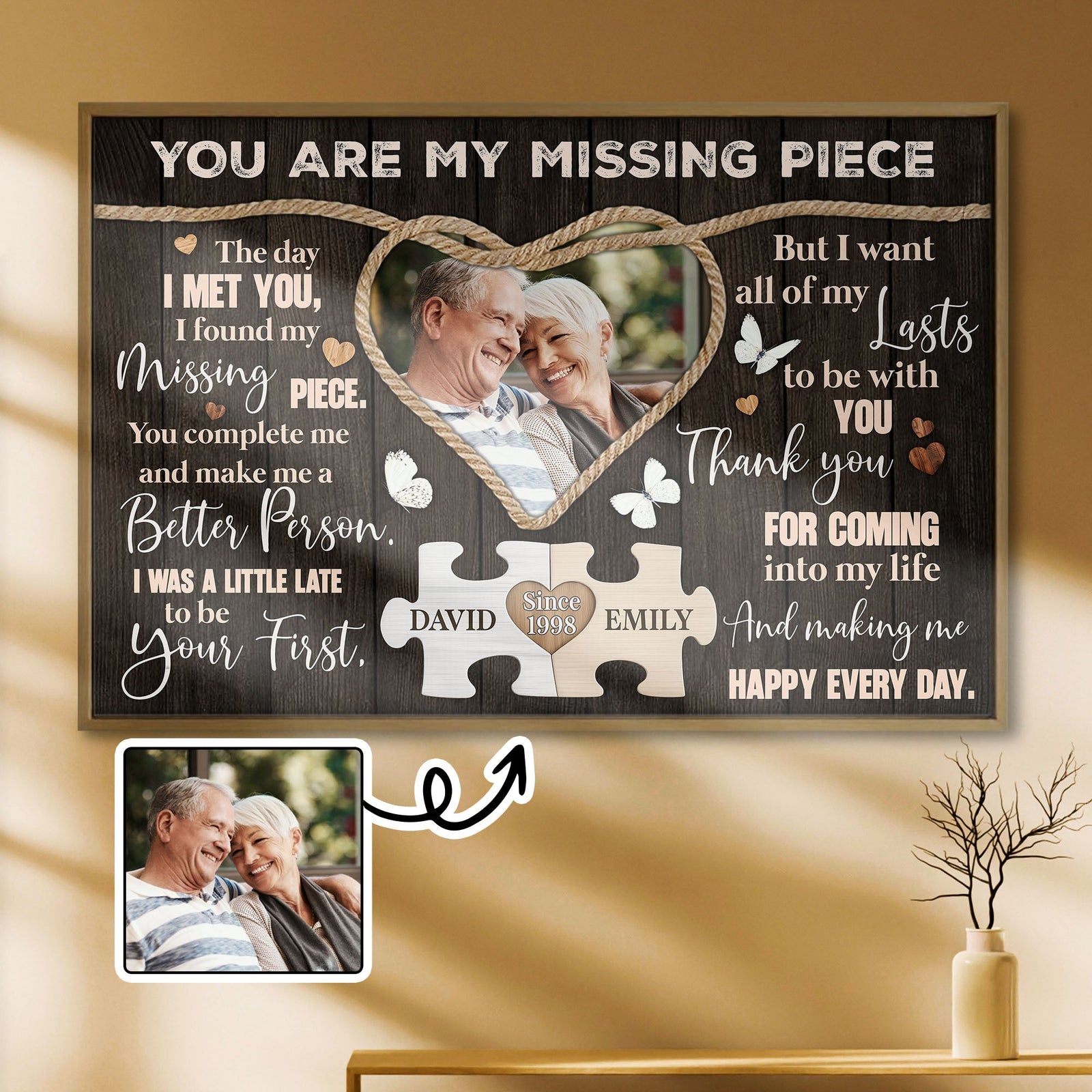 You Are My Missing Piece - Personalized Horizontal Poster