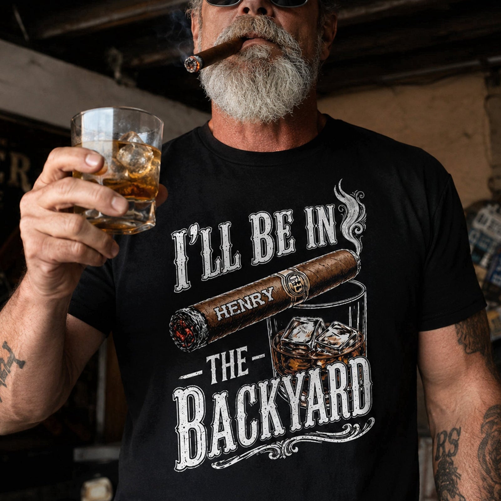 I’ll Be In The Backyard- Personalized Funny T-Shirt