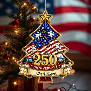 Proudly American Since 1776 - Personalized Acrylic Ornament