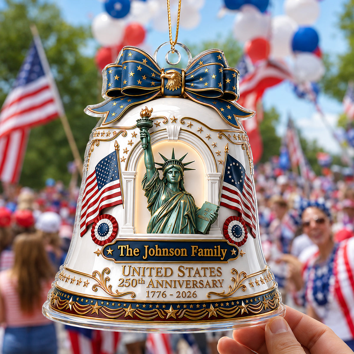 250th Anniversary of Americana - Personalized Acrylic Ornament Christmas in July Decor