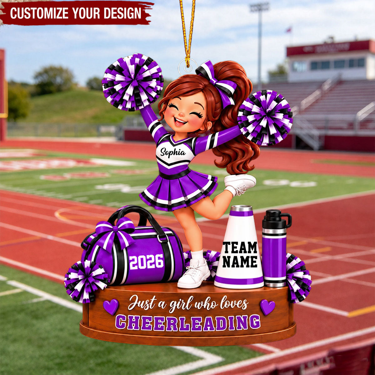 Personalized Cheerleader Christmas Ornament - Cheerleader Keepsake