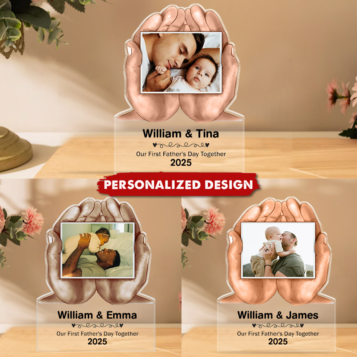 Our First Father's Day Together - Personalized Acrylic Plaque