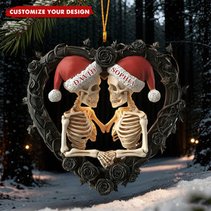 Personalized Skeleton Couple Ornament,  Christmas Gifts For Couple