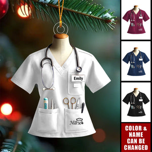 Custom Name Nurse Uniform Personalized Acrylic Ornament