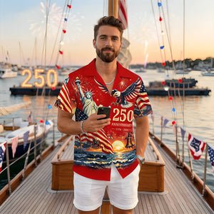 America's Freedom 250th Anniversary, Personalized Hawaiian Shirt