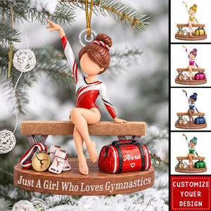 Just A Girl Who Loves Gymnastics - Personalized Gymnastics Ornament