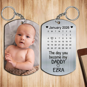 The Day You Became My Mom - Personalized Stainless Steel Keychain