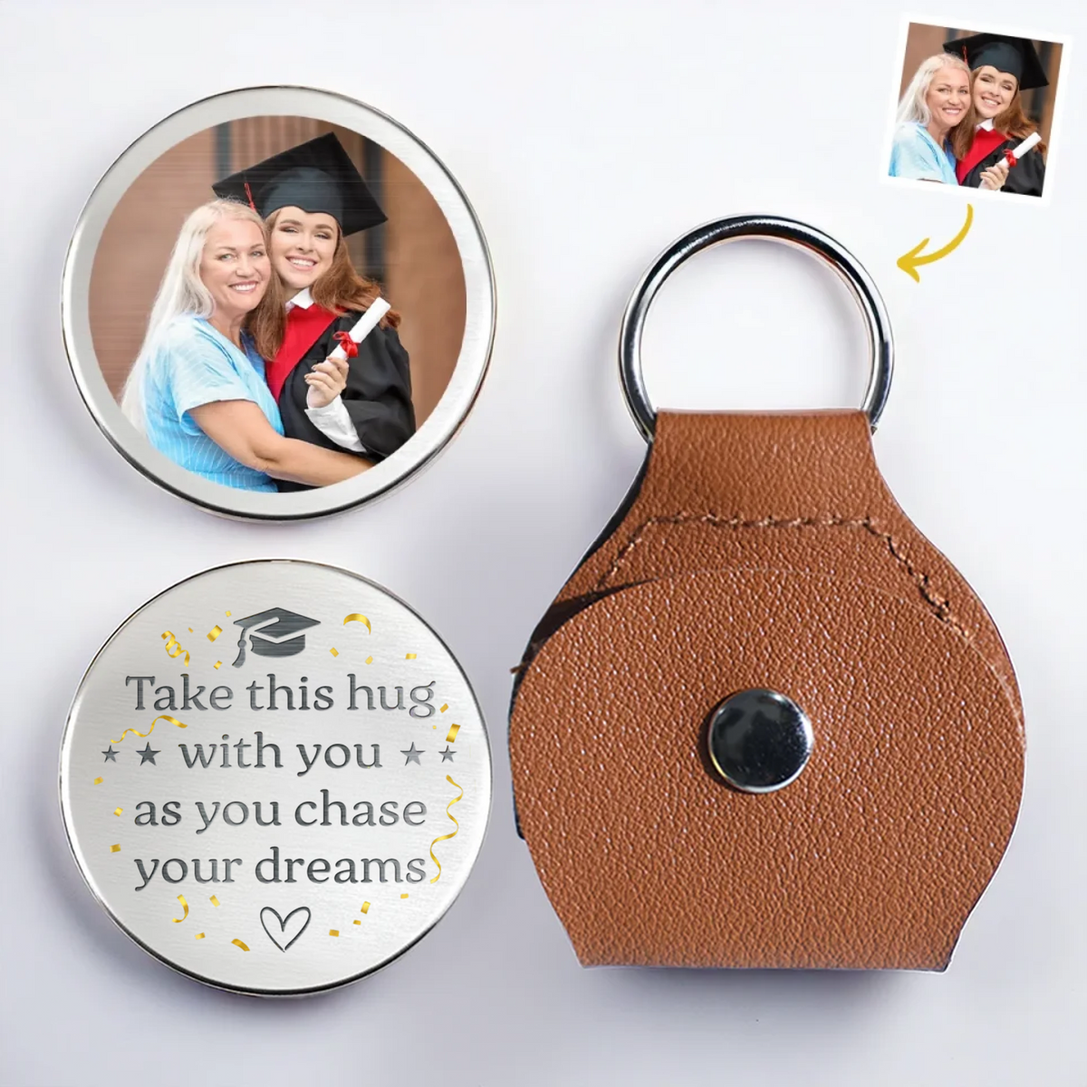 Custom Photo Graduate Today, Inspiration Forever - Family Personalized Pocket Hug