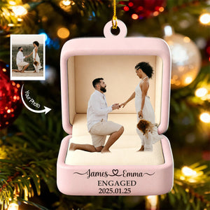 Custom Photo Ornament For Couples -Newlywed Gift