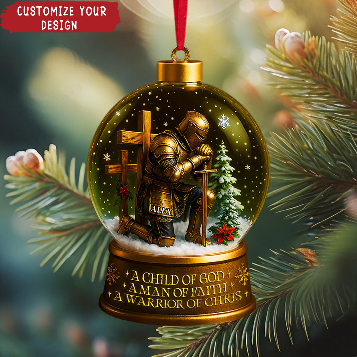 Warrior Ornament - Personalized Christmas Gifts