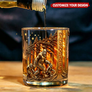 Dadsquatch - Personalized Father Whiskey Glass