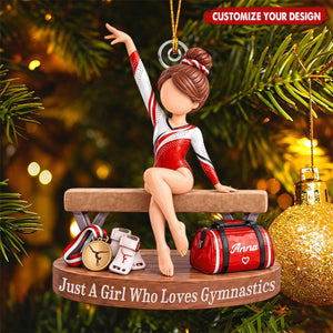 Just A Girl Who Loves Gymnastics - Personalized Gymnastics Ornament