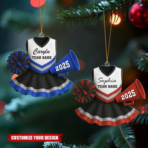 Personalized Cheerleader Ornament, Cheerleading Christmas Ornament