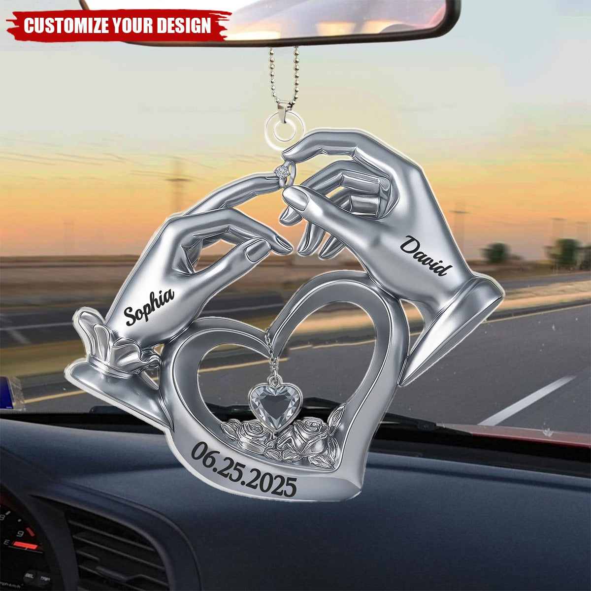 A Love To Cherish Forever - Personalized Acrylic Ornament, Anniversary Christmas Wedding Gifts