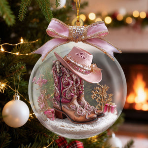 Cowgirl Boots - Personalized Cowgirl Ornament