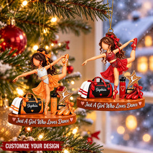 Personalized Dance Christmas Ornament, Just a Girl Who Loves Dance