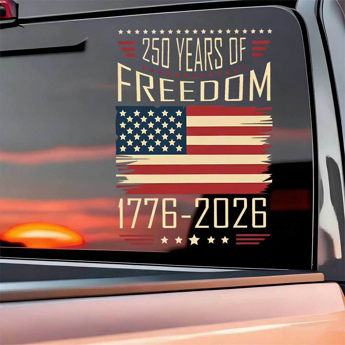 USA 250th Anniversary Car Window Decal Sticker