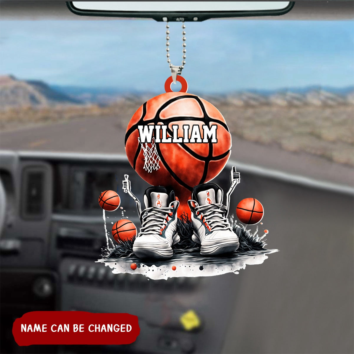 Personalized Basketball Acrylic Ornament - Gift For Basketball Lover