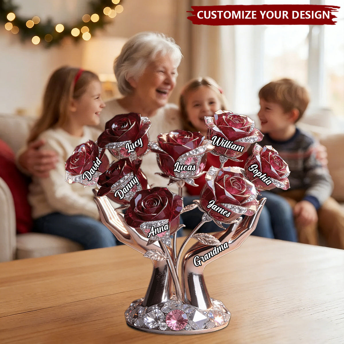 Mom Grandma Gifts - Personalized Mother Custom Shaped Acrylic Plaque