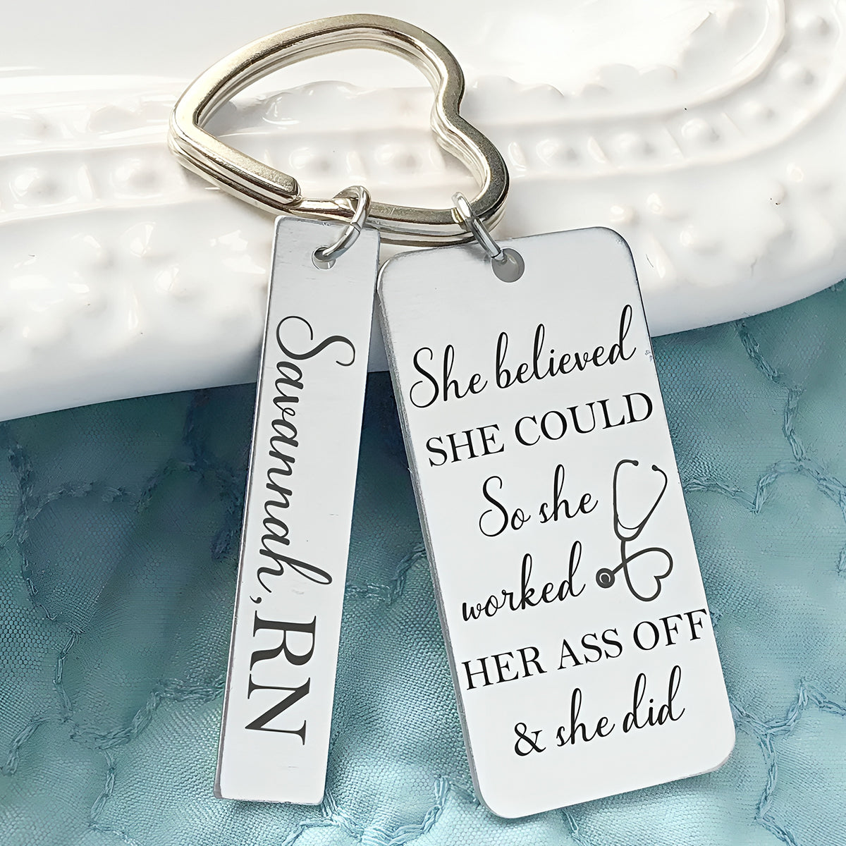 Personalized Nurse Keychain for Pinning Ceremony, Graduation Gift