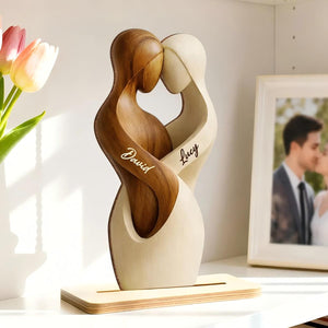 Two Become One - Personalized Wooden Plaque For Him, Her