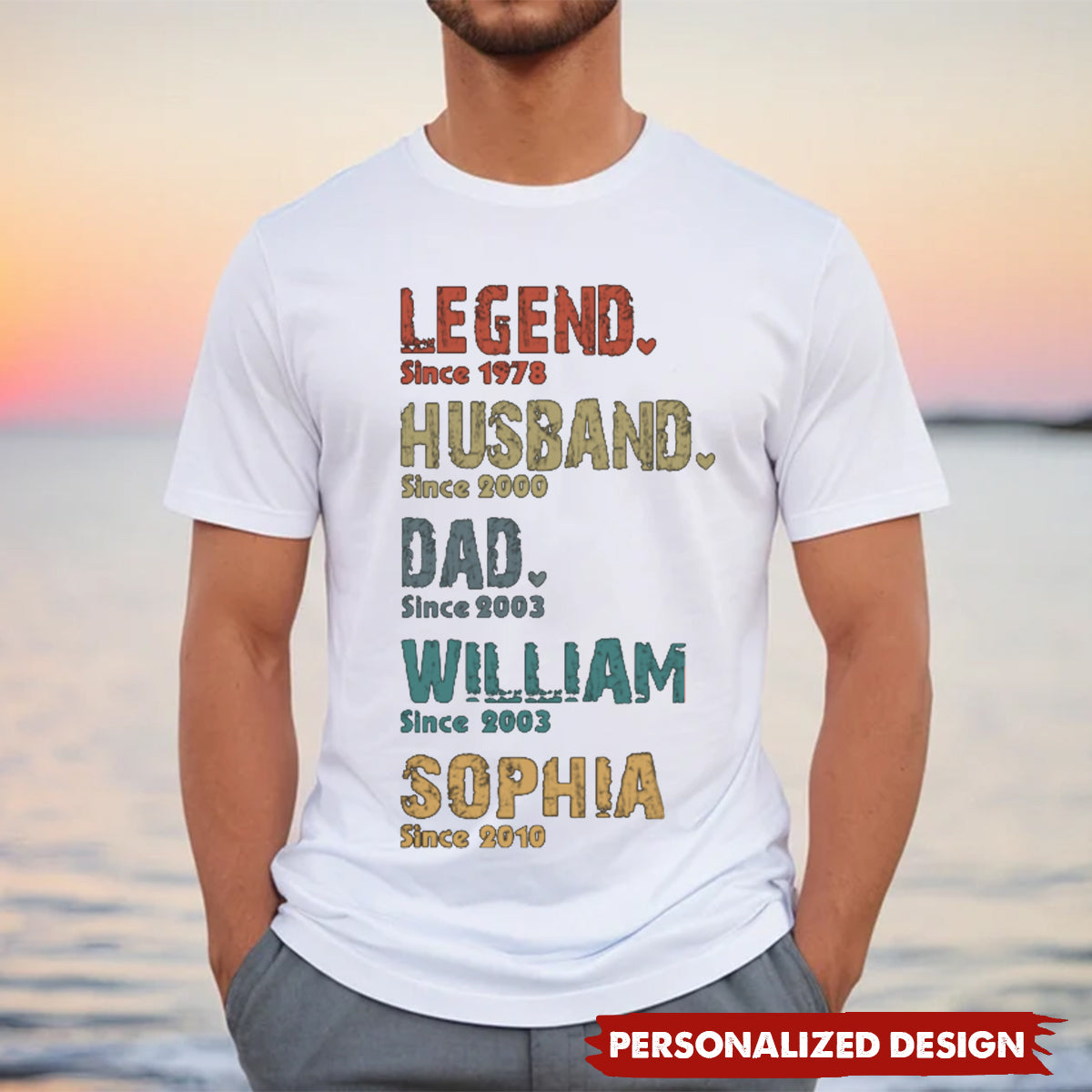 Personalized Family Name Legend T-shirt For Father's Day