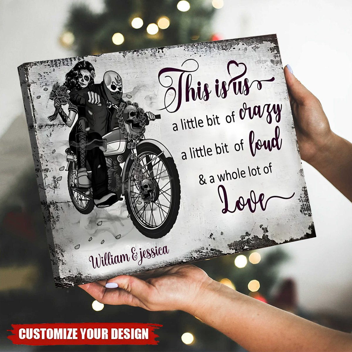 This Is Us Biker  - Gift for a Biker - Personalized Custom Canvas