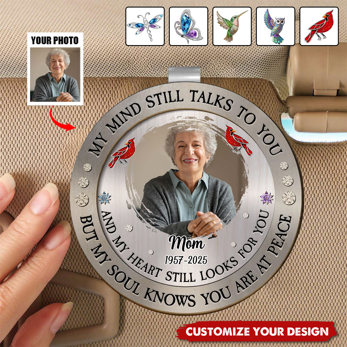 My Mind Still Talks To You - Personalized Custom Car Visor Clip
