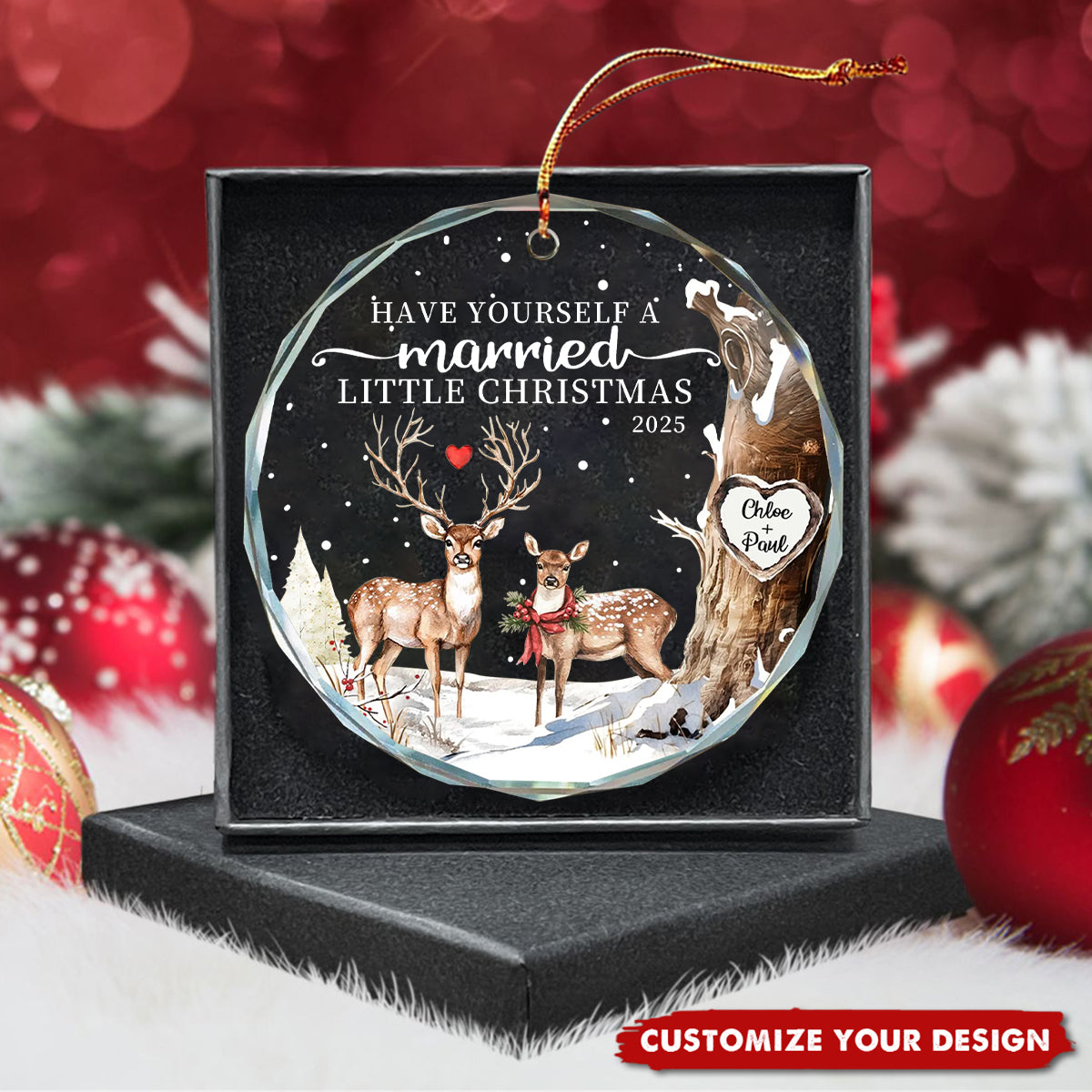 Our First Christmas Married Ornament, Christmas Gifts for Newlyweds