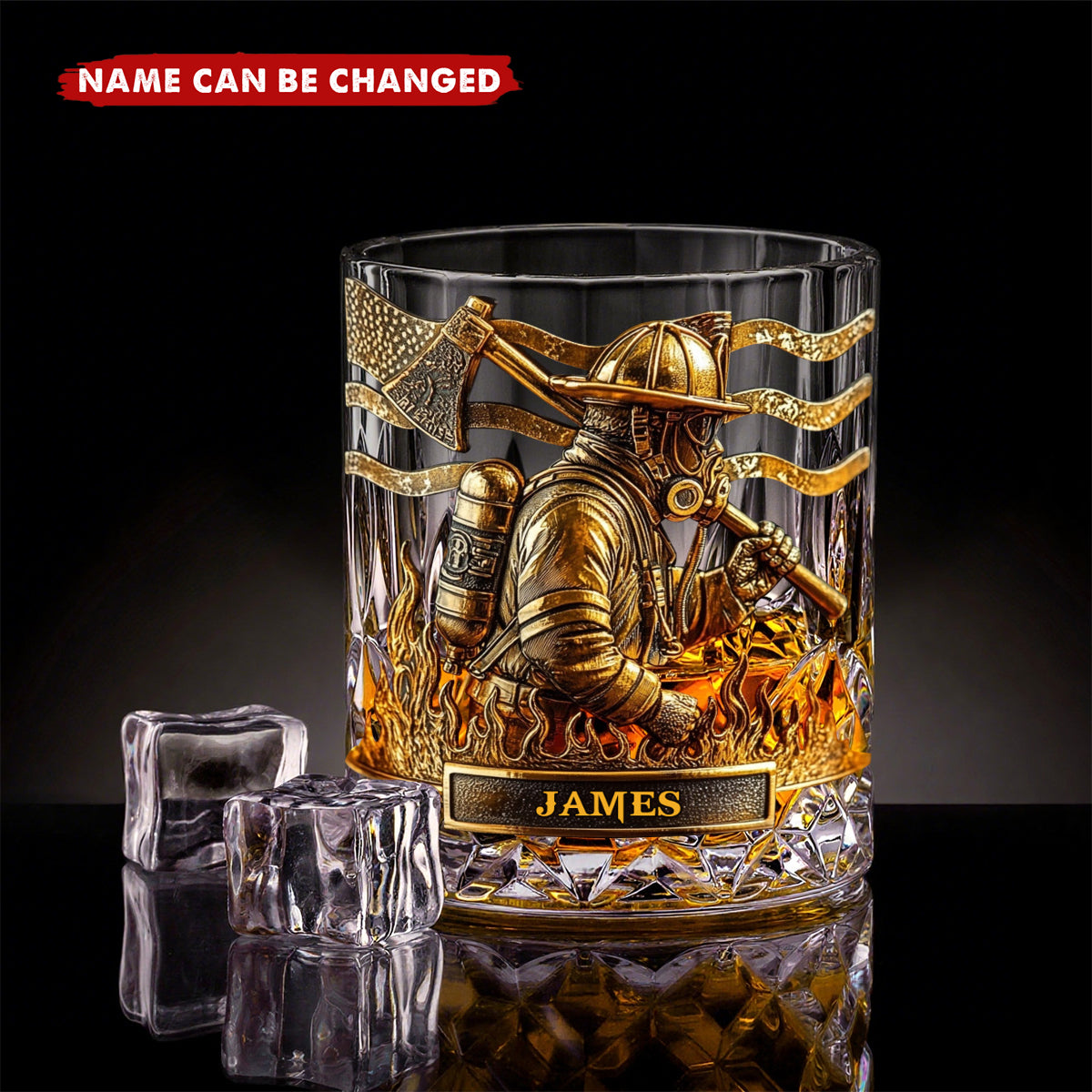 Proud Firefighter - Personalized Firefighter Whiskey Glass