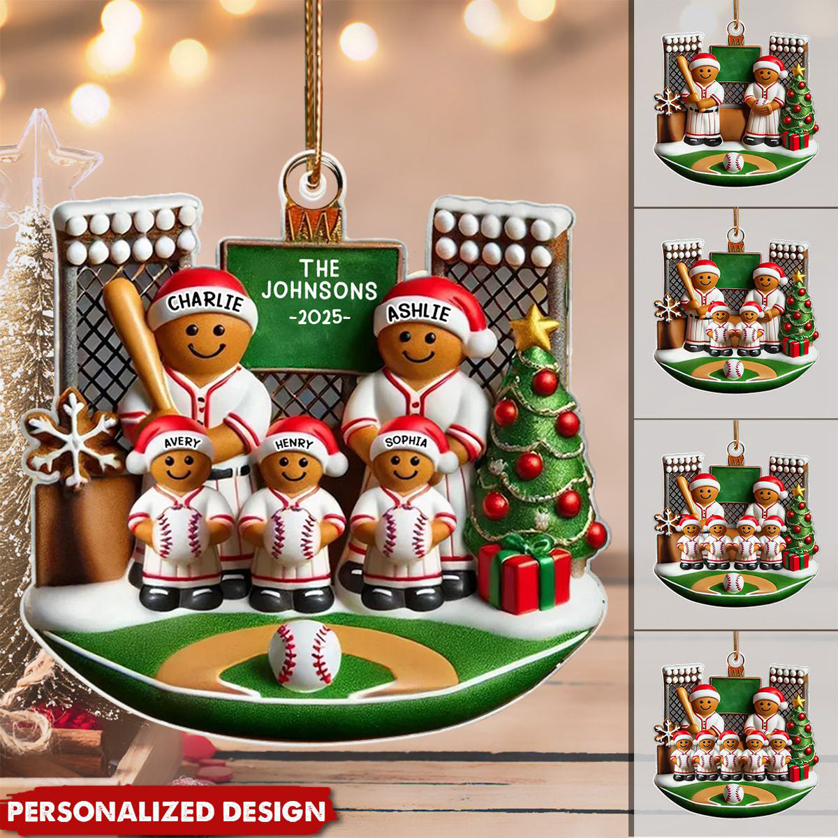 Baseball Home-Personalized 3D Effect Cute Ornament Gift For Family Member