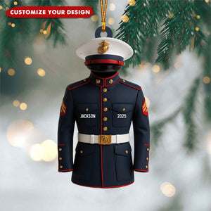 Personalized Marine Corp Ornament, Gift for Veterans, Marines, or Service Members