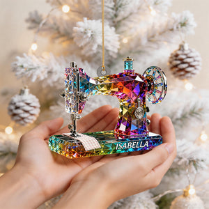 Personalized Sewing Machine Custom Name Christmas Ornament