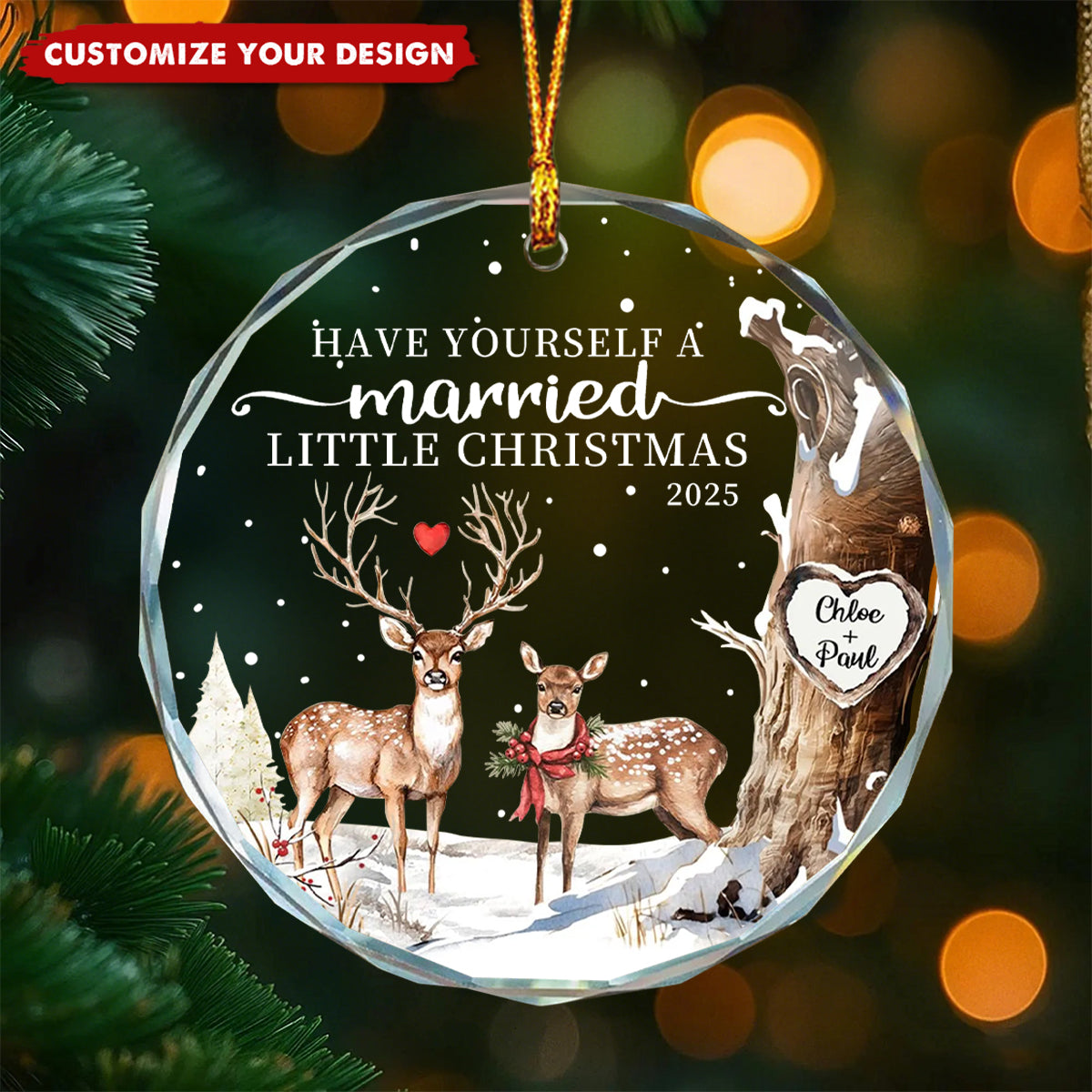 Our First Christmas Married Ornament, Christmas Gifts for Newlyweds