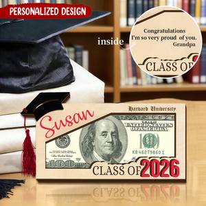Personalized Class of 2026 Money Holder, Graduation Money Holder, Graduation Gift