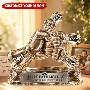 Happy Father's Day - Personalized Father Custom Shaped Acrylic Plaque