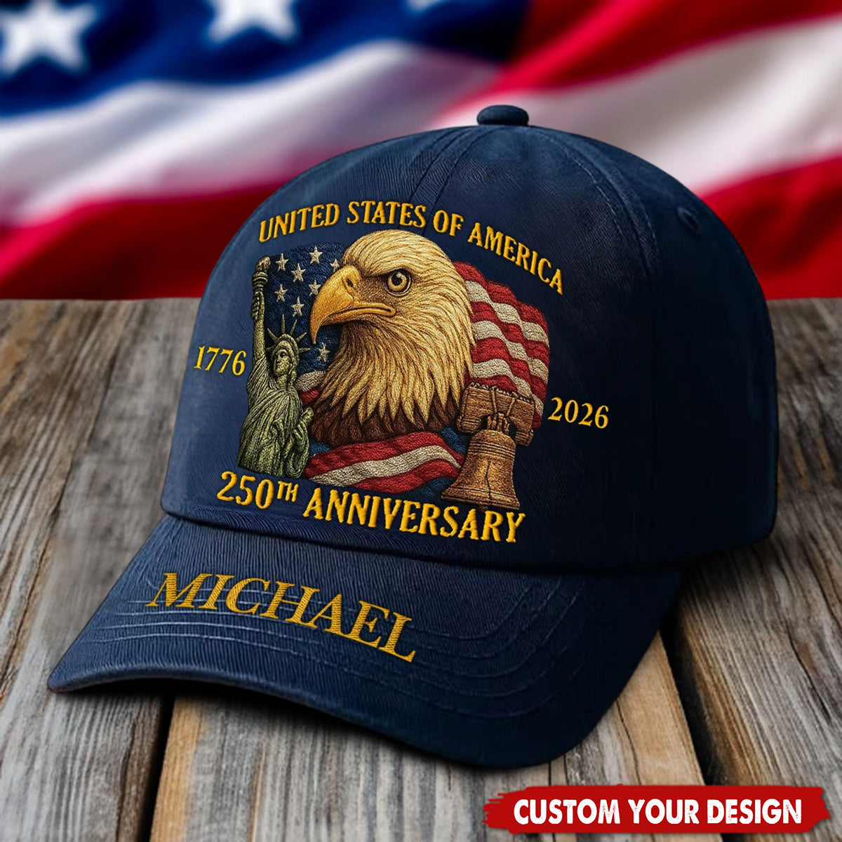 250th Anniversary - Personalized Bald Eagle Classic Cap