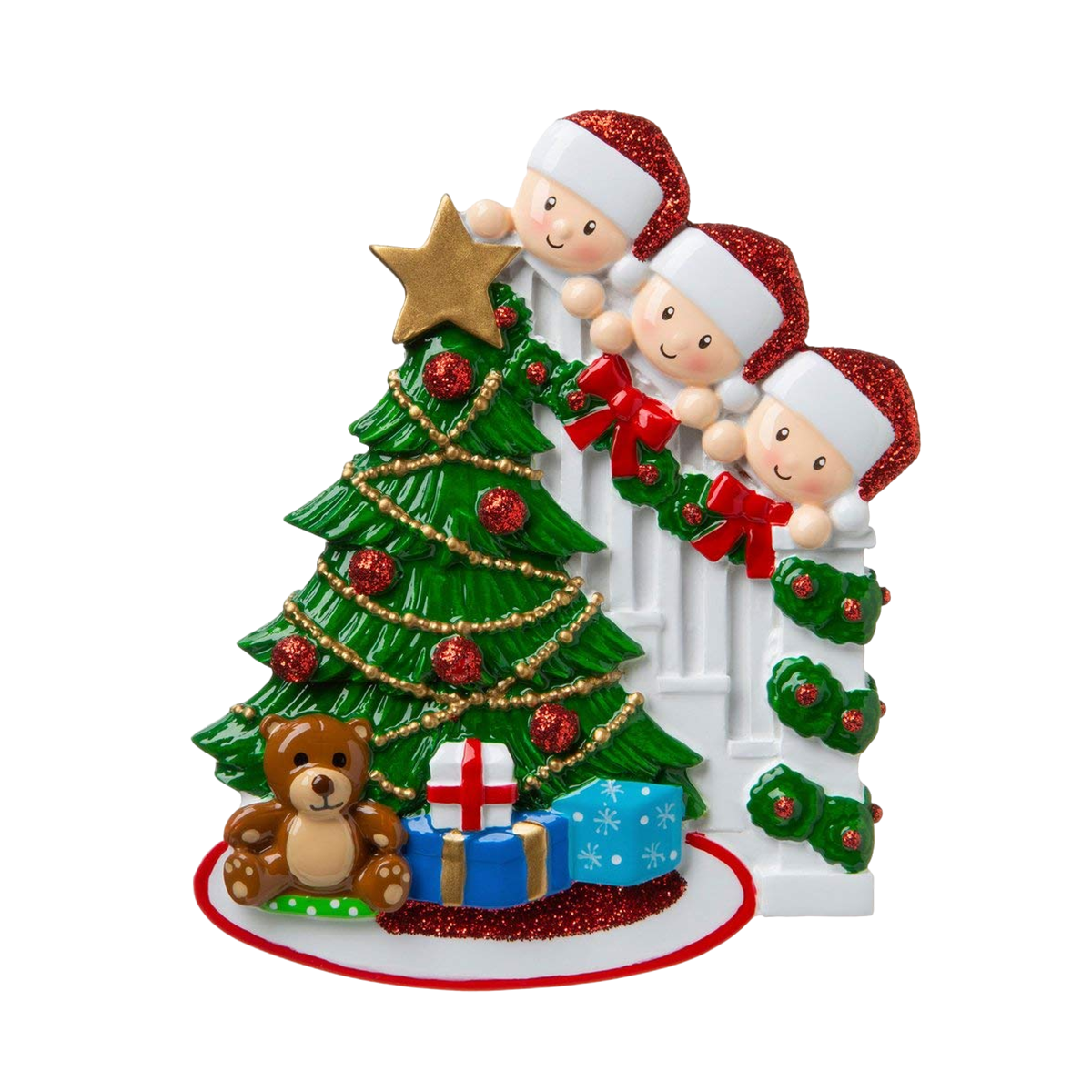 Happy Family Christmas Tree Name Customized Home Ornament Gift-Personalized Customized Gift