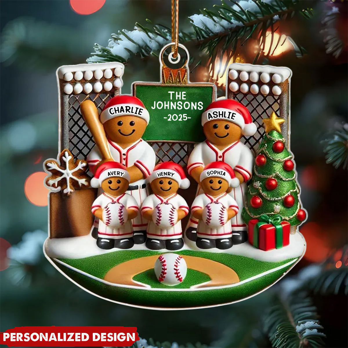 Baseball Home-Personalized 3D Effect Cute Ornament Gift For Family Member