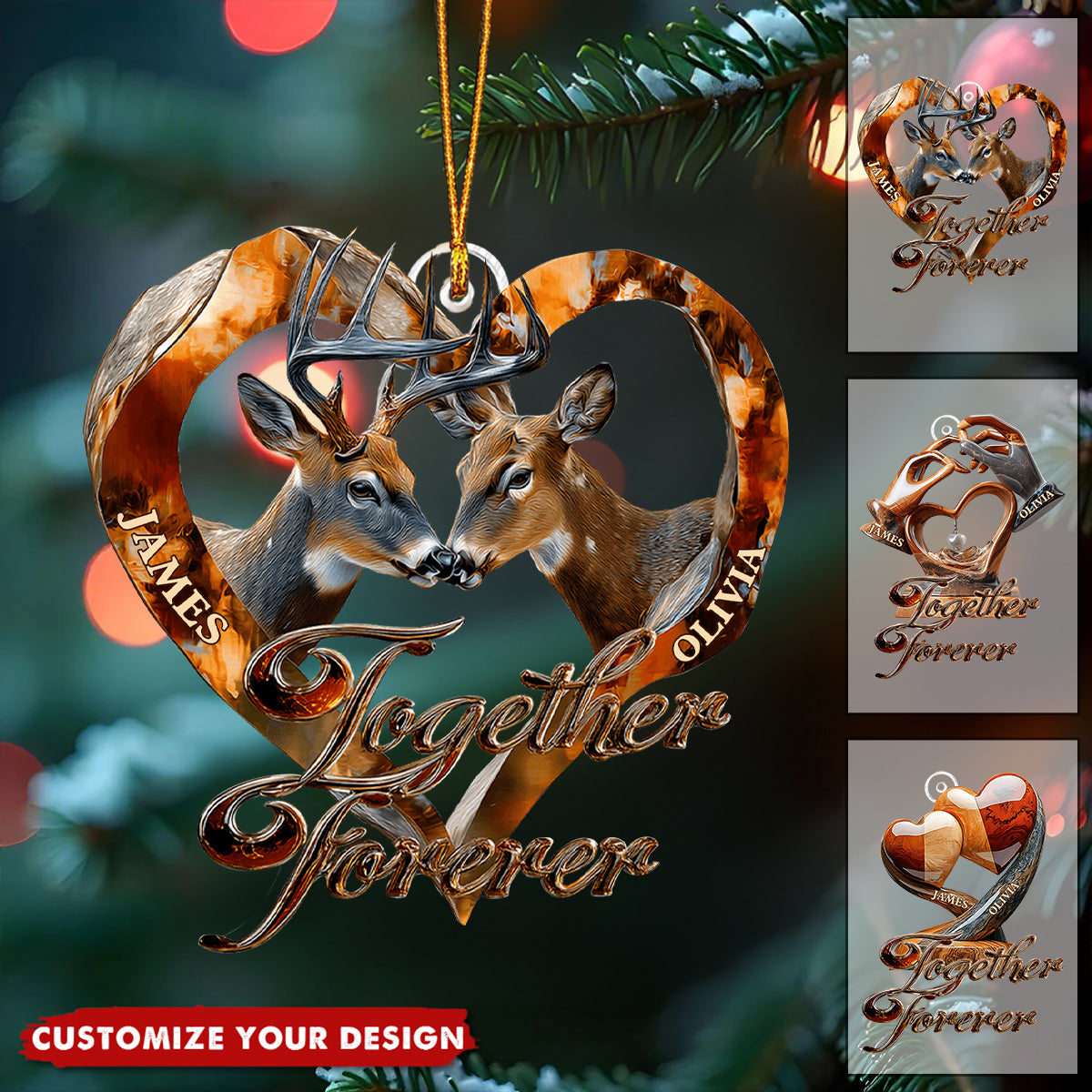 Together Forever - Personalized Couple Ornament