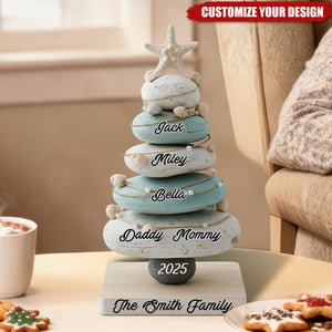 Our Family, Merry Christmas - Personalized Family Custom Shaped Acrylic Plaque