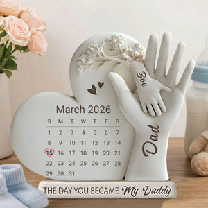The Day You Became My Daddy - Personalized Acrylic Plaque,Father's Day Gift