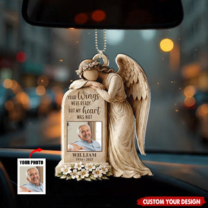 Custom Photo Your Wings Were Ready But My Heart Was Not - Personalized Ornament
