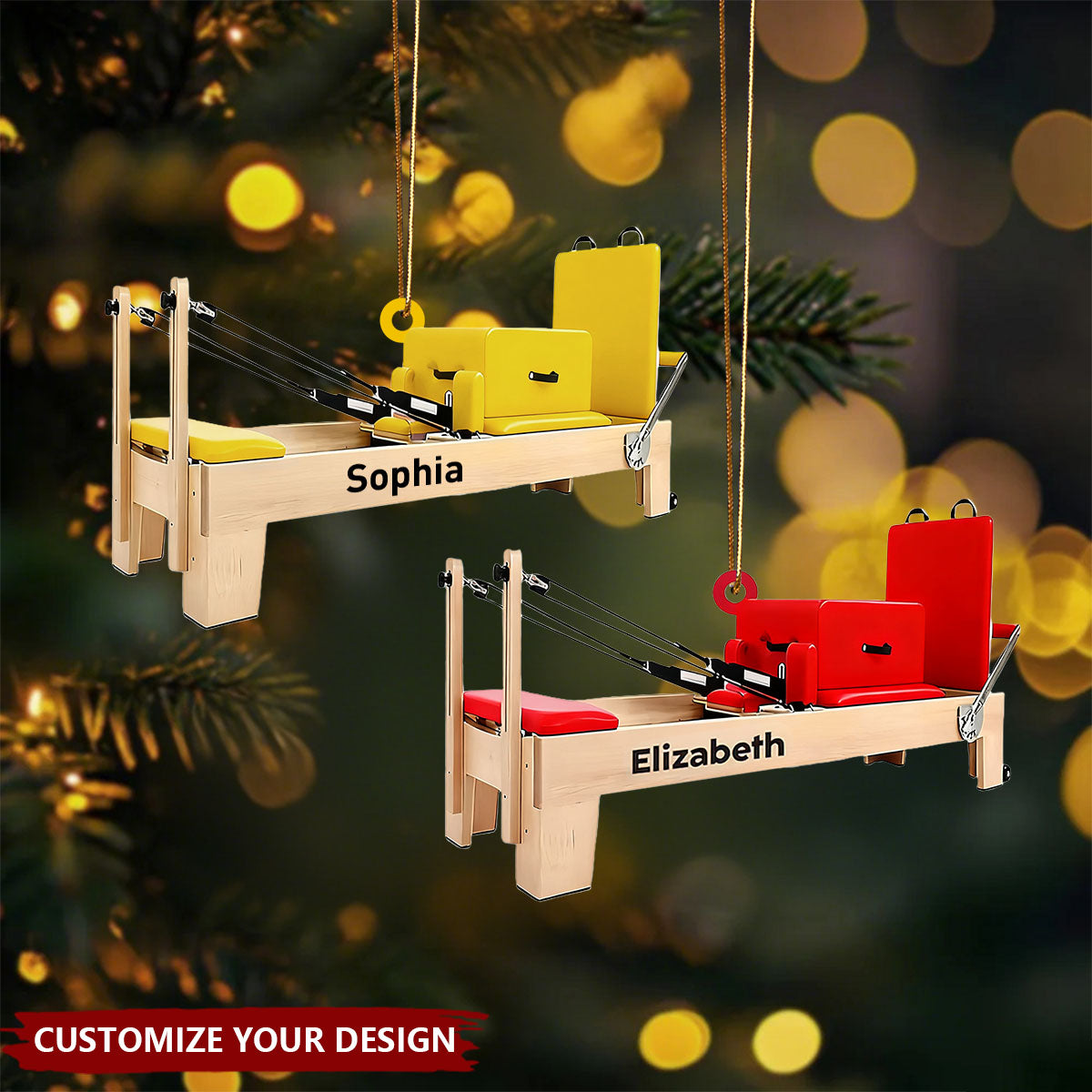 Personalized Pilates Equipment Ornament,Pilates Studio Fitness Gift