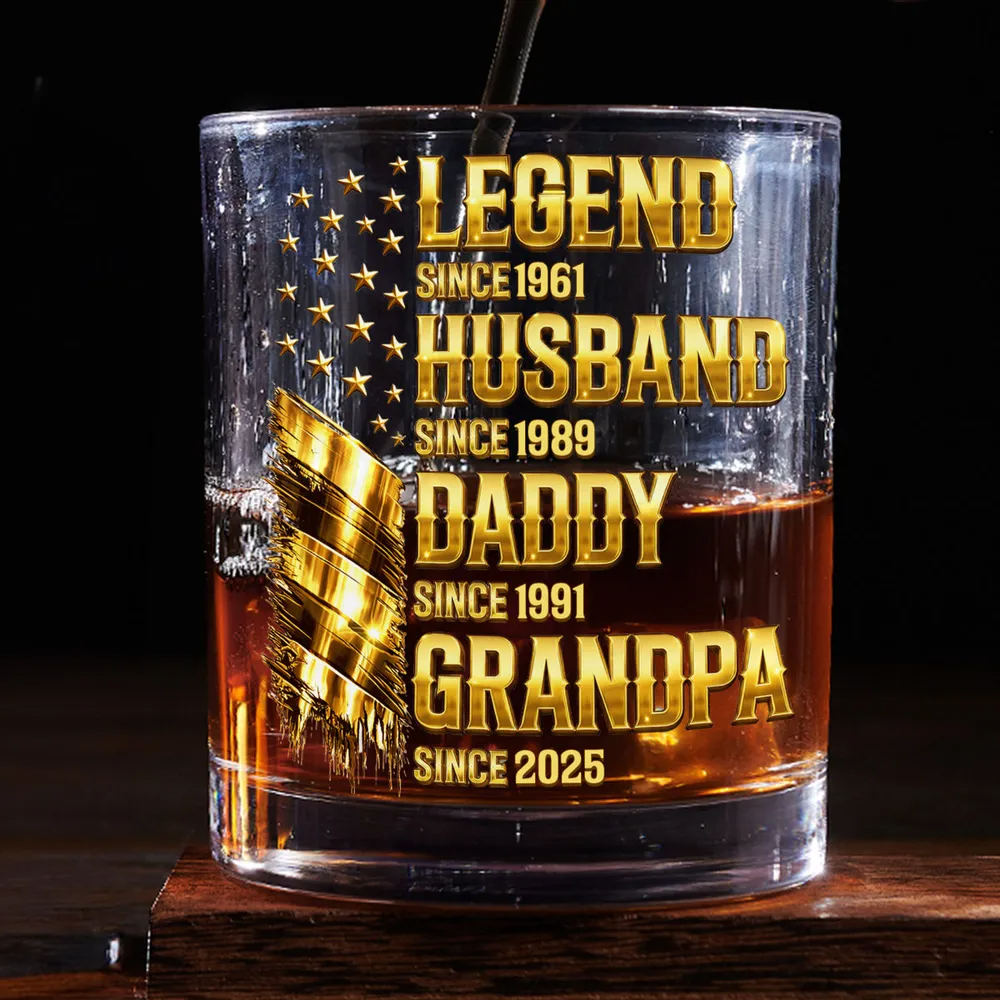 The Golden Legend - Personalized Custom Whiskey Glass