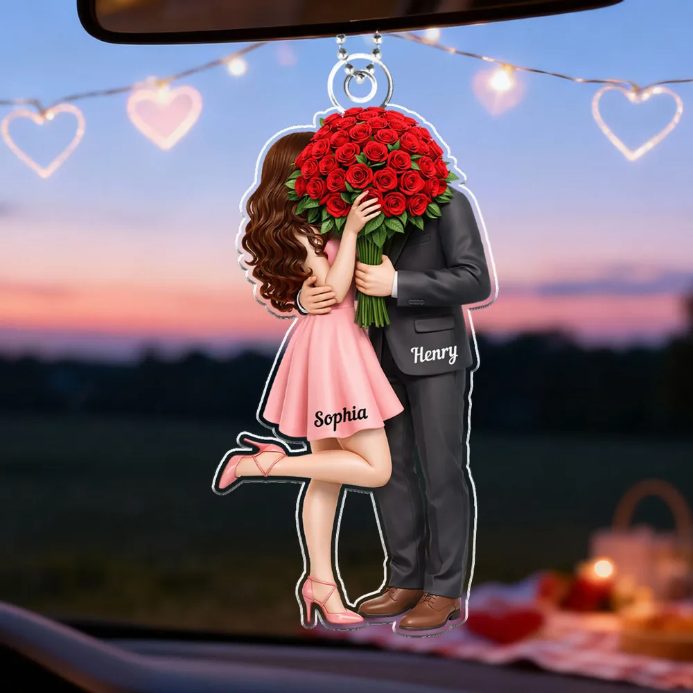 Forever Without Saying a Word Elegant Couple - Personalized Car Hanger