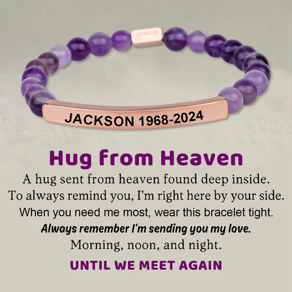 Personalized Custom Memorial Text  Bracelet