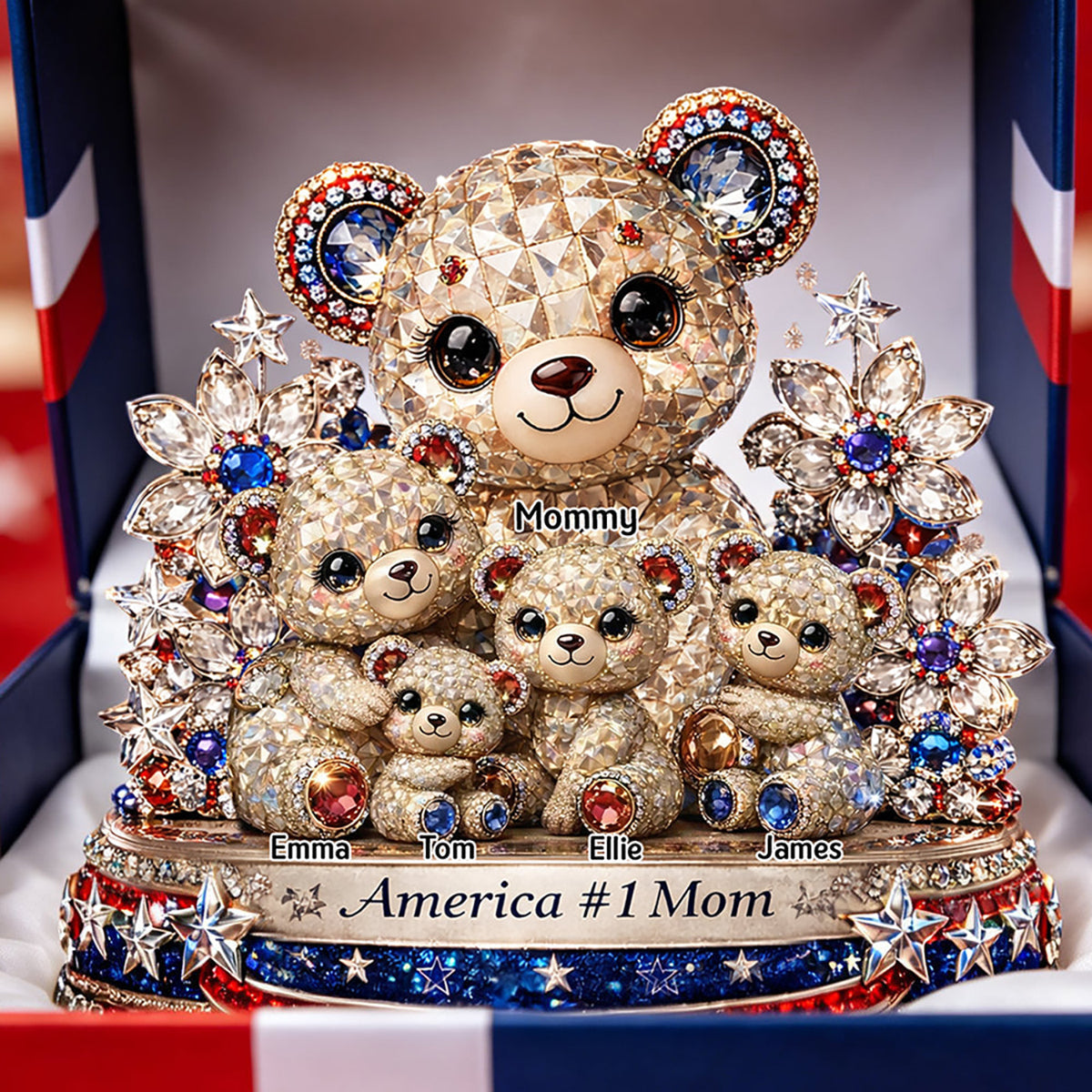 Mother Bear America 250th Anniversary Acrylic Plaque-Personalized Gift For Mother