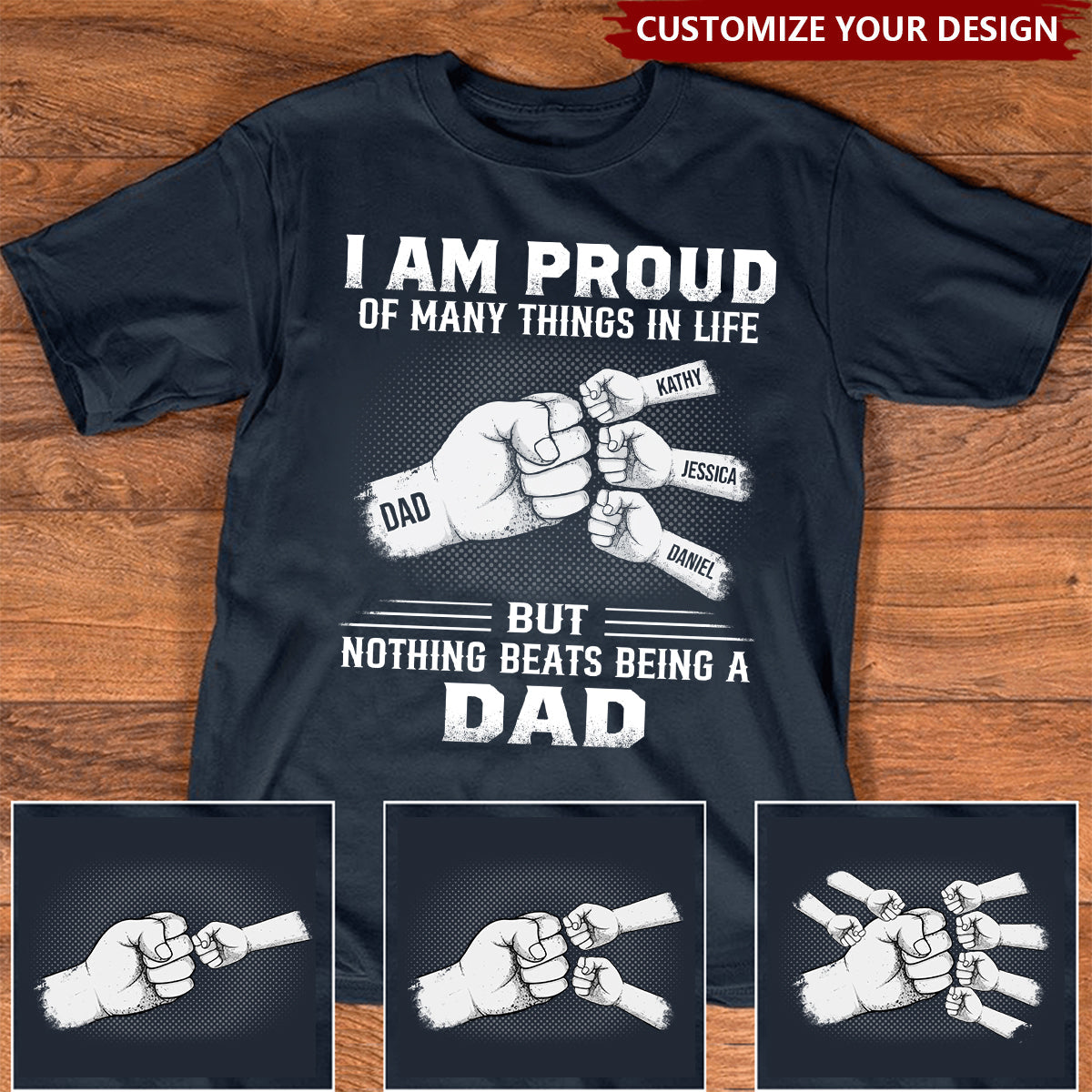 I Am Proud Of Many Things In Life - Family Personalized Custom Unisex T-shirt - Father's Day